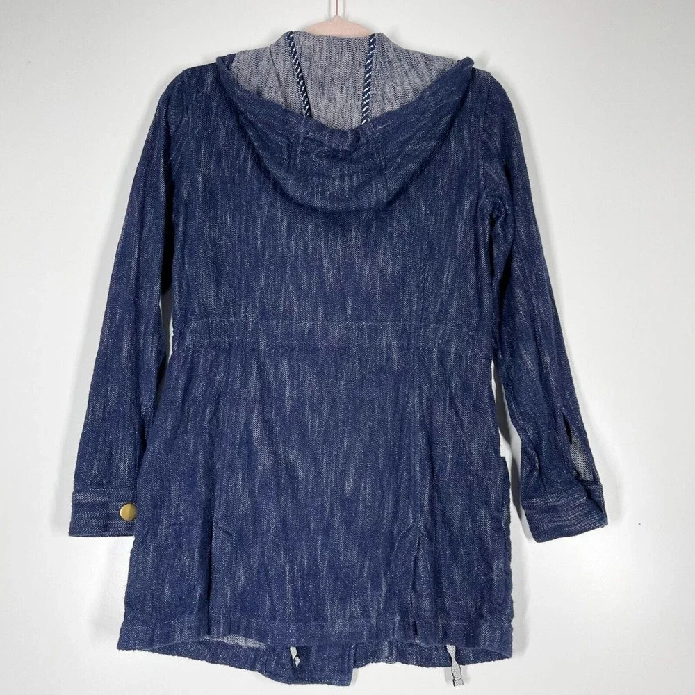 CAbi Women's Adventure Anorak Long Jacket Blue Zip Front Hooded #5100 Size‎ XS - Picture 2 of 7